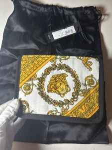 Neu VERSACE Medusa Barock Handtuch Baumwolle Kosmetiktasche Tasche schwarz Clutch Etui - Bild 1 von 5