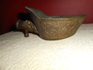 Chinese Bronze Coal Silk Iron Hand Tooled FOO DOG Yangmei Fruit Sides c.1900 - Picture 1 of 12