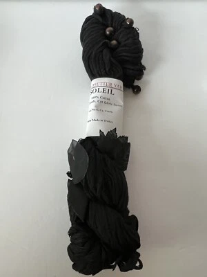 Trendsetter Hilo Semi Cizalla Hojas Negras y Cuentas Marrones 100% Algodón 80 Yardas Foto 1 de 4