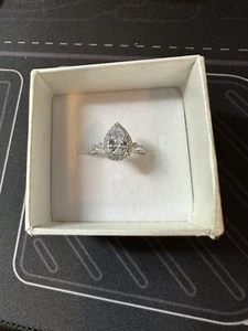 ****SIZE 6**** 1.5 CT 925 Sterling Silver Lux Teardrop Set Fast Ship ✅ - Picture 1 of 6