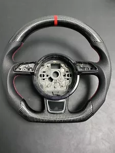 For AUDI A3 A4 A5 S3 S4 S5 RS3 RS4 13-16 Replace Carbon Fiber Steering Wheel - Picture 1 of 8