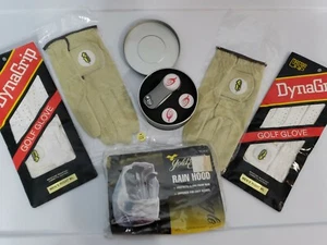 (2) Guante de golf Master Grip Dyna Grip cuero cabretta blanco lote derecho ML - Imagen 1 de 11