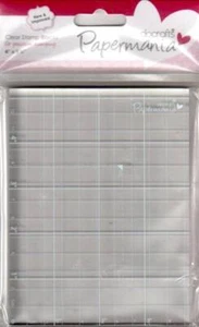 New PAPERMANIA acrylic rubber stamp GRID BLOCK  4 X 5.25" CLING free USA ship - Picture 1 of 1