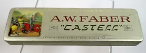 Vintage A. W. Faber Castell Pencil Tin with 7-8H Bavarian Pencils & Paper MINT - Picture 1 of 8