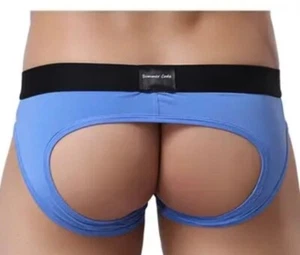 Hombre Jockstrap Azul Ultra Strechy Tela Sexy Nilon Talla Pequeña - Imagen 1 de 2