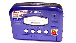 Restored VINTAGE AIWA WALKMAN CASSETTE PLAYER X800,  Works very well - Picture 1 of 3