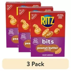 (3 pack) Peanut Butter Sandwich Crackers, Snacks for Kids and Adults, 8.8 oz - Picture 1 of 3