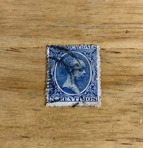 1899 Spain Postage Stamp Alfonso XIII Blue 5 Cent - Picture 1 of 4