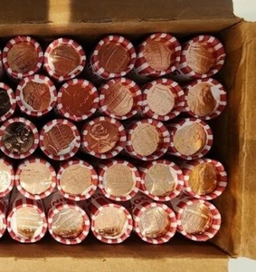 2025 P Lincoln Penny Half Box, 25 Rolls = 1,250 coins (Ready to Ship!) - Picture 1 of 1