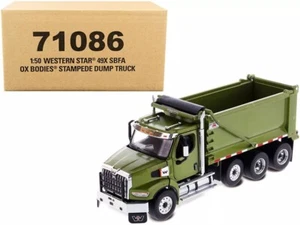 WESTERN STAR 49X SBFA OX BODIES DUMP TRUCK GREEN MET. 1/50 DIECAST MASTERS 71086 - Picture 1 of 2
