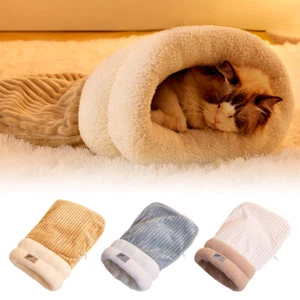 Cat Nest Sleeping Bag, Cat Winter Warm Sleeping Bag, Indoor Cats Soft Bed ET - Picture 1 of 18