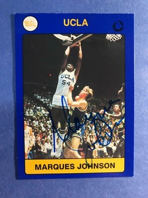 SIGNED MARQUES JOHNSON 1991 BASKETBALL AUTOGRAPHED CARD - UCLA BRUINS - Image 1 of 3