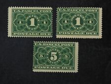 CKStamps: US Parcel Post Stamps Collection Scott#JQ1 JQ3 Mint H OG 2 Crease