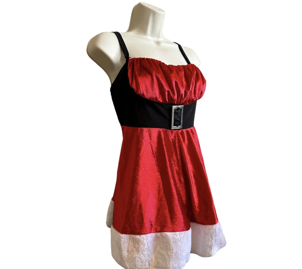 Miss Santa Costume Mrs Claus Christmas Fancy Dress Xmas Party Outfit UK 8 10 12 - Image 1 of 1