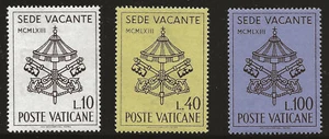 Vatican Scott #362-64, Singles 1963 Complete Set FVF MNH - Picture 1 of 1