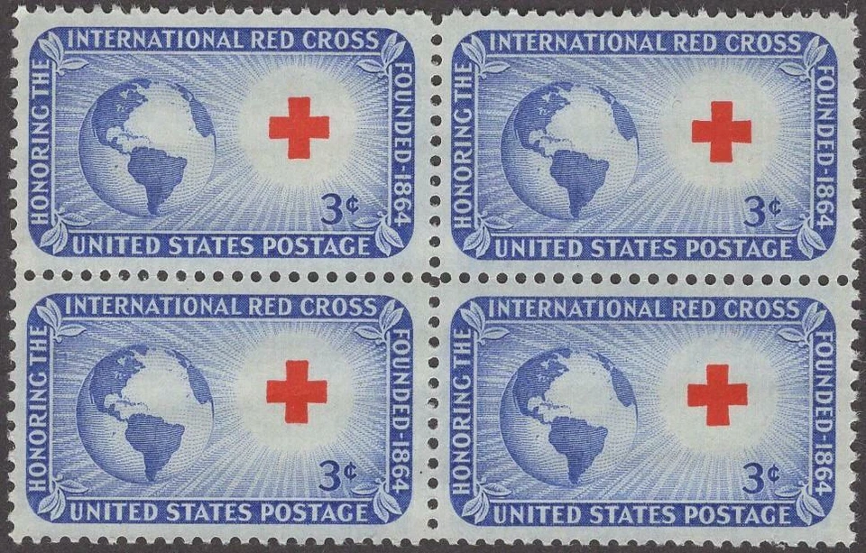 Scott # 1016 - International Red Cross - U.S. Block Of 4  - MNH - 1952 - Image 1 of 1