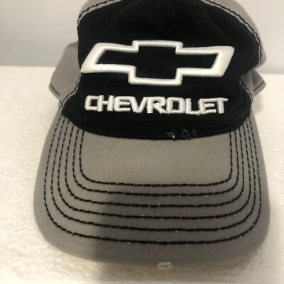 Chevrolet Chevy Pajarita Papá Sombrero Gorra Ajustable Negro Gris Aspecto Envejecido Foto 1 de 4