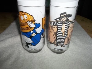 1977 Officer Big Mac & Hamburglar McDonalds Trinkgläser - Bild 1 von 2