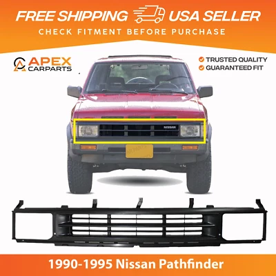 Conjunto de rejilla delantera de plástico imprimado para Nissan Pathfinder NI1200123 1990-1995 Foto 1 de 4