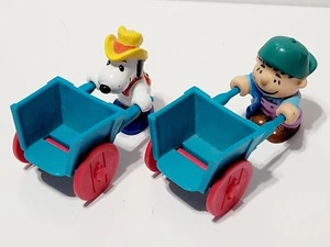 Peanuts Snoopy Mcdonalds Happy Meal Vintage Toys 1989 2 pieces Collectible 2 in. - Bild 1 von 4