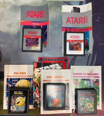 Star Raiders, Phoenix, E.T., Pac-Man, Demons to Diamonds - Atari 2600 w/ Manuals - Image 1 of 4