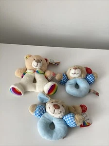 3 x Baby Plüsch Rassel Rundspielzeug - Kiel Baby - Bild 1 von 14