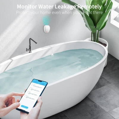 Smart Water Alarm Sensor Sink Water Overflow Leakage Alerts Sensor Home - Image 1 of 4