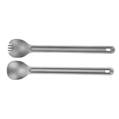 Lightweight Long Handle Spork/Spoon Metal Cutlery Set Outdoor Camping - Image 1 of 4