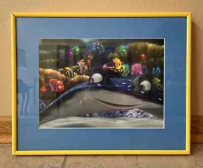 Disney/Pixar Finding Nemo Lithograph  with Yellow Metal  Frame - Image 1 of 4