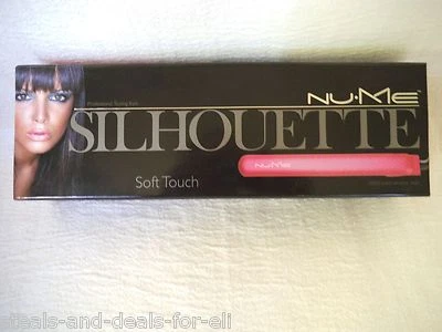 NEW NuMe SILHOUETTE Ceramic Pro Hair Styling Flat Iron PINK SOFT TOUCH DUAL VOLT - Image 1 of 4