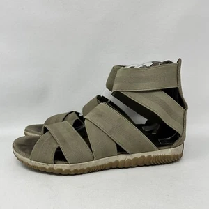 Sorel Out N About Plus Strap Sandals Sage Olive Green Strappy Women’s Sz 8.5 - Picture 1 of 14