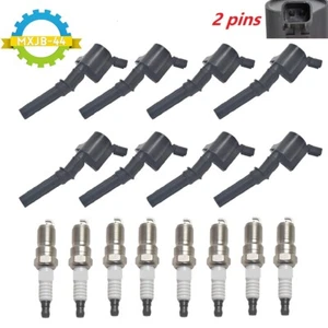 For Ford F150 Lincoln 4.6L 5.4L V8 8x Spark Plugs & 8 Pack Ignition Coils DG508 - Imagen 1 de 10