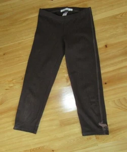 Abercrombie Girls M-10 Brown Pull On Capri Skinny Leggings Great Preowned Cute! - Picture 1 of 3