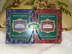 Mount Vernon 2001 Gedenk-Weihnachtsschmuck 24 Kt Oberfläche NEU IM KARTON - Bild 1 von 3