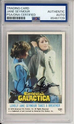 1978 Topps Battlestar Galactica #131 Jane Seymour SIGNED AUTOGRAH PSA DNA COA - Image 1 of 2