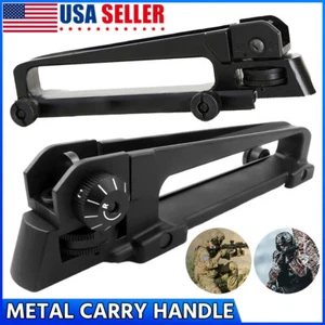 Metal Carry Handle Rear Sight Mount Removable Adjust Low Profile Mount Black USA - Picture 1 of 11