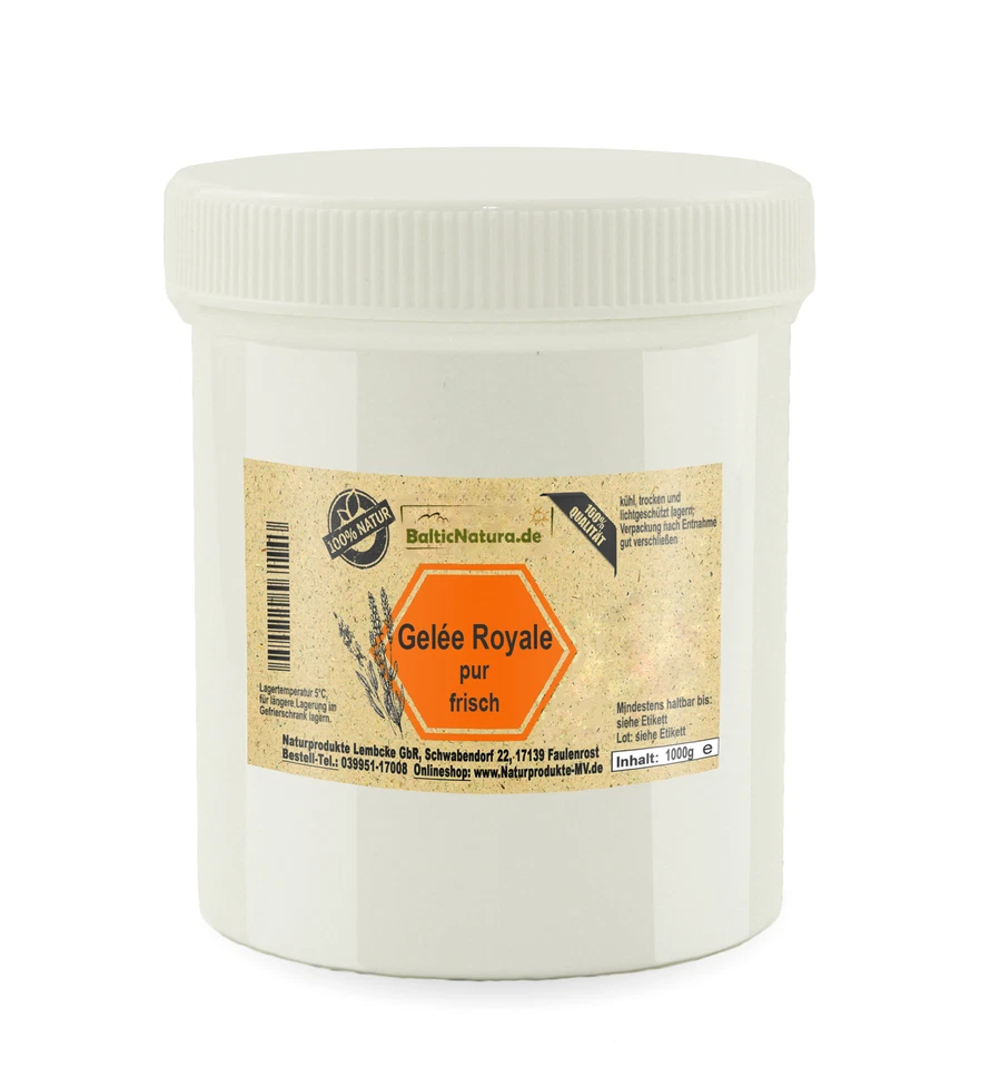 BALTICNATURA/NATURPRODUKTE-MV (69,95 EUR/kg) Gelee Royal pur (1kg) - geprüfte Qualität Gelèe Royale