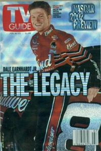 TV GUIDE -2002 -DALE EARNHARDT JR HOLOGRAM COVER - NASCAR + JAMES LIPTON + MAHER - Picture 1 of 1