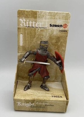 Schleich 2003 World of Knights RED KNIGHT w/SWORD Shield 70024 Foot Soldier - Image 1 of 3