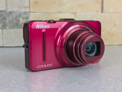 Nikon Coolpix S9300 16.0MP 18x Wide Zoom Full HD Digital Camera RED ! PLS READ ! - Image 1 of 4