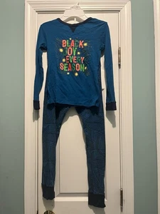 Wondershop Black Joy Every Season Top and Bottom Pajama Set Size 10 Kids - Picture 1 of 3