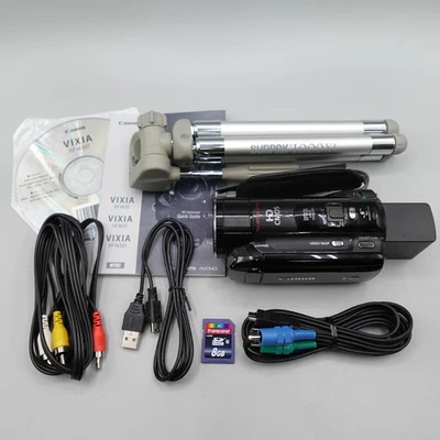 Canon VIXIA HF M301 HD Camcorder 15x Zoom Tripod AV Cables SD Card battery Video - Image 1 of 4