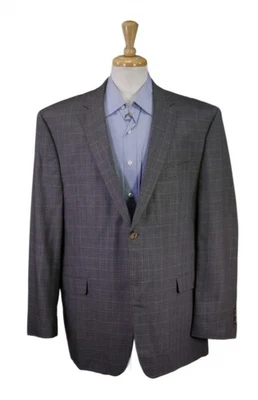 Lauren Ralph Lauren Mens Gray Black Blue Wool Silk Sportcoat Blazer 46R - Image 1 of 4