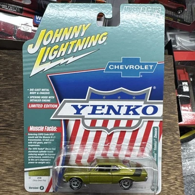 Chevrolet Nova 1970 Yenko Deuce verde 1/64 de Johnny Lightning JLMC034-JLSP383 B Foto 1 de 2