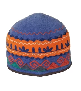 KYRGYZ WOOL COLD WEATHER HAT - TOP QUALITY  - HAND CRAFTED 23" - Picture 1 of 5