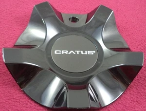 Cratus Wheels Gloss Black Custom Wheel Center Cap # CR 105-CAR (1) - Picture 1 of 3