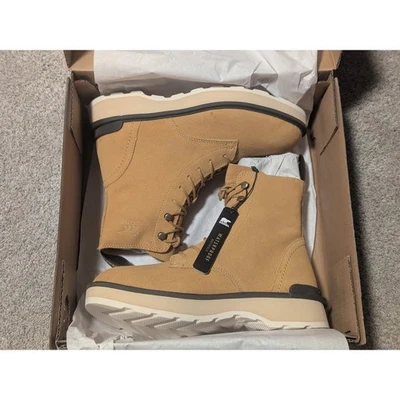 NEW Sorel Women's Hi-Line Lace Boots Geo Yellow, Jet Size 7.5 NIB - Image 1 of 2