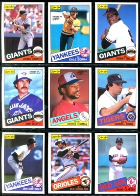 1985 O-Pee-Chee GWYNN HENDERSON MATTINGLY MORGAN MURRAY SCHMIDT WINFIELD YOUNT - Image 1 of 4