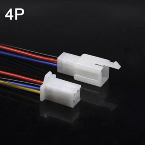 2 Set 2.8mm 4 Way Pre-Wired Electrical Wire Connectors Plug 150mm Leads For Auto - Picture 1 of 3