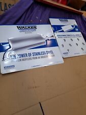 WALKER MUFFLER EMBOSSED ALUMINUM SIGNS 2 PIECES, MADE IN USA 